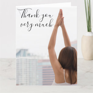 Yoga Carte de remerciements avec femme posant