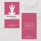 Yoga Carte de visite personnalisé (Devant / Derrière)