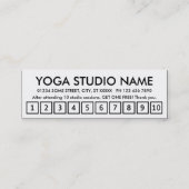 yoga. carte perforée de fidélité (Dos)