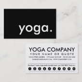 yoga. carte perforée de fidélité (Devant / Derrière)