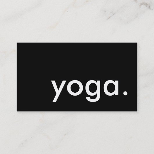 yoga. carte perforée de fidélité (Devant)