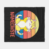 Yoga cat fleece deken (Voorkant (Horizontaal))