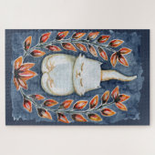 Yoga Cat Indigo Jigsaw Puzzle Legpuzzel (Horizontaal)