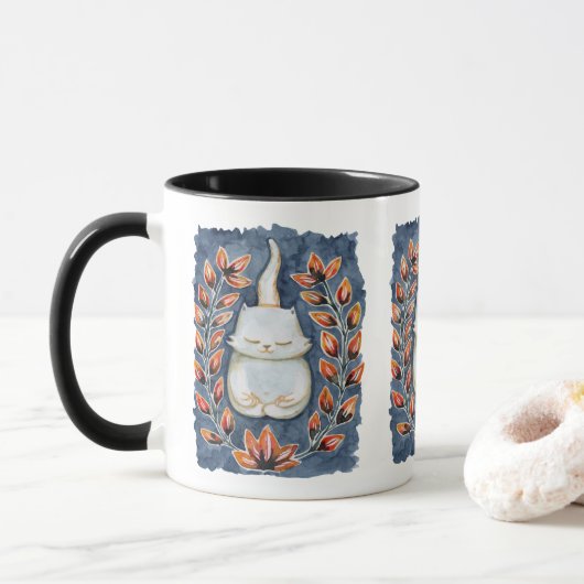 Yoga Cat Mug (Avec donut)