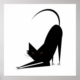 Yoga Cat Poster