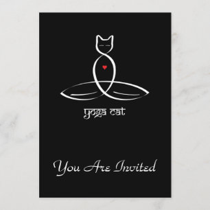 Yoga Cat - Sanskrietstijltekst. Kaart