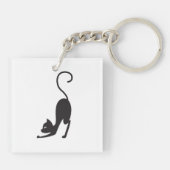 Yoga cat sleutelhanger (Achterkant)