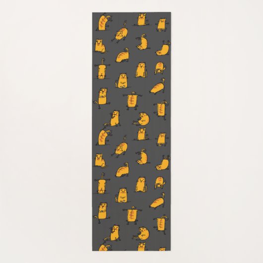 Yoga Cats Gray Yogamat (Achterkant)