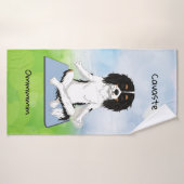 Yoga Cavalier King Charles Spaniel (Serviette de bain)