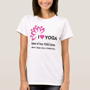 Yoga Center Voeg uw eigen tekst toe - Ontwerp op v T-shirt