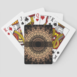 Yoga Centrum, yoga, sport, mandala, Gouden mandala Pokerkaarten