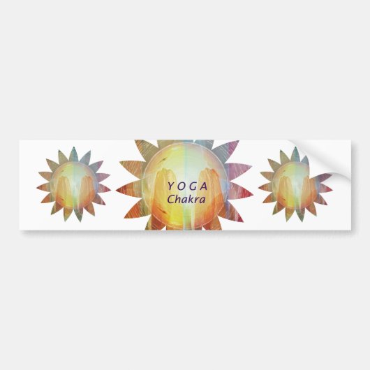 Yoga Chakra Bumpersticker (Voorkant)