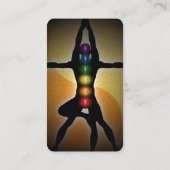 Yoga Chakra's Manly Pose Instructeur Leraar Visitekaartje (Achterkant)