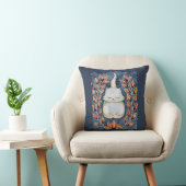 Yoga Chat Indigo Oreiller bleu à lancer (Chaise)