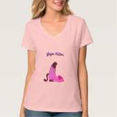Yoga chaton mignon Pose T-shirt (Devant)