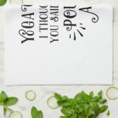 Yoga Class? Pour a Glass Theedoek (Gevouwen)