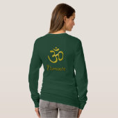 Yoga Crown Pose, Namaste t-shirt (Achterkant volledig)