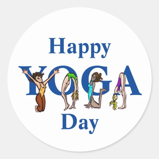 Yoga Day Stickers + Women Positions Form Letters (Voorkant)