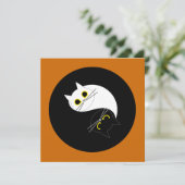 YOGA DAY STUDIO INVITATION - Funny Cat Card (Debout devant)