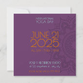 YOGA DAY STUDIO INVITATION - Funny Cat Card (Dos)