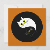 YOGA DAY STUDIO INVITATION - Funny Cat Card (Devant)
