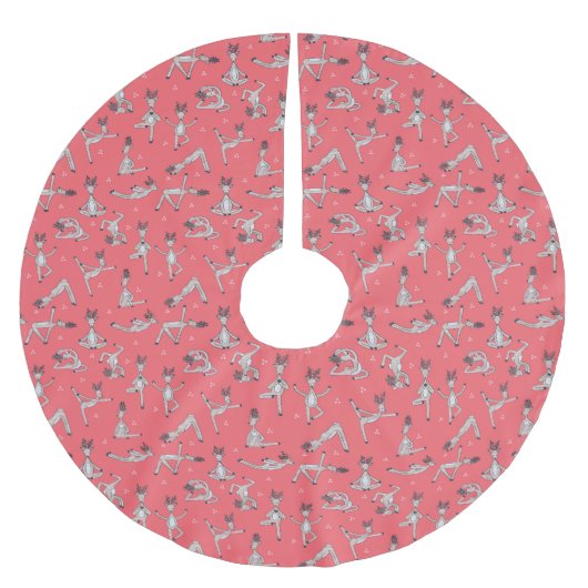 Yoga Deer Tree Skirt Kerstboom Rok (Voorkant)