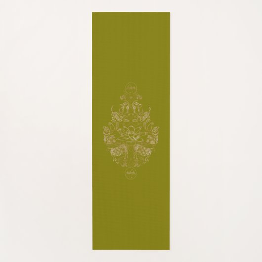 Yoga Dier Damask Mat (Voorkant)