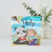 Yoga Dier voor Verjaardagsfeest Kaart (Staand voorkant)