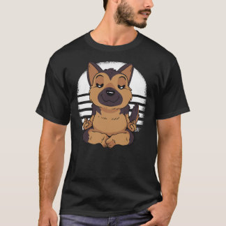 Yoga Dog Pose Mediterende Duitse Herder T-shirt