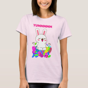 Yoga Easter bunny meditate yum jelly beans snoep T T-shirt