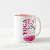 Yoga, Eat, Slaap, Herhaal Koffie Mok (Voorkant rechts)