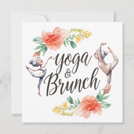 Yoga en brunch kaart (Voorkant)