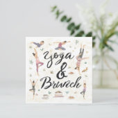 Yoga en brunch kaart (Staand voorkant)