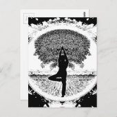 Yoga en Levensboom Briefkaart (Voorkant / Achterkant)