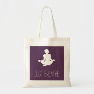Yoga en Meditation Just Breathe Tote Bag