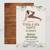 Yoga- en spa-uitnodiging kaart (Voorkant / Achterkant)