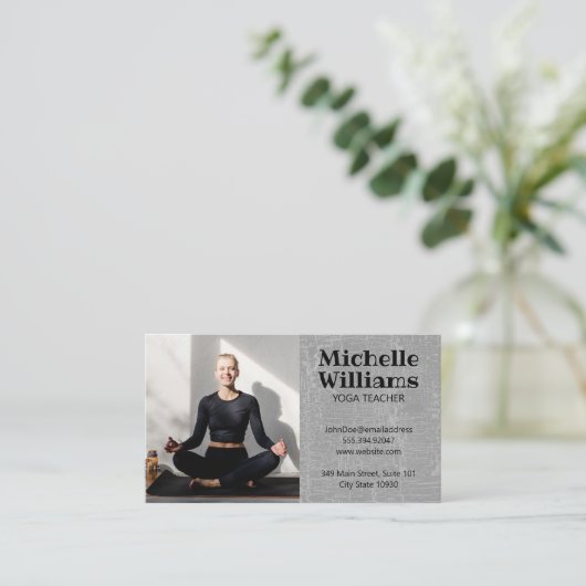 Yoga Enseignant Carte de visite assis (Debout devant)