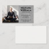 Yoga Enseignant Carte de visite assis (Devant / Derrière)
