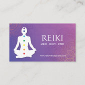 Yoga et cartes de visite de Reiki (Devant)