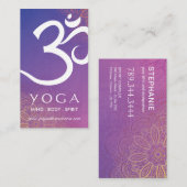 Yoga et cartes de visite de Reiki (Devant / Derrière)