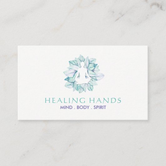 Yoga et cartes de visite de Reiki (Devant)