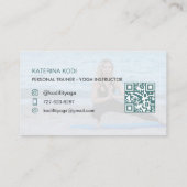 Yoga Fitness instuctor QR code carte de visite (Dos)