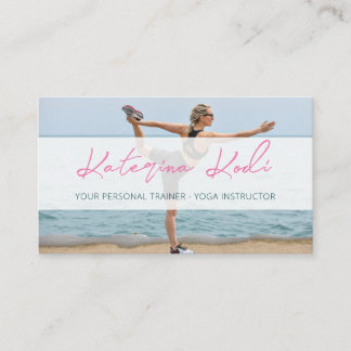 Yoga Fitness instuctor QR code carte de visite