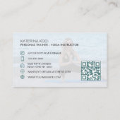 Yoga Fitness instuctor QR code carte de visite (Dos)