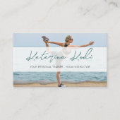 Yoga Fitness instuctor QR code carte de visite (Devant)