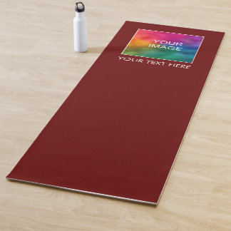 Yoga Fitness Mat Jouw tekst Foto hier donkerrood