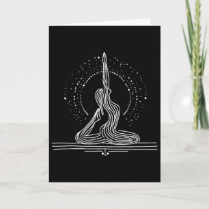 Yoga Flow Eén-lijn Kunst Kaart