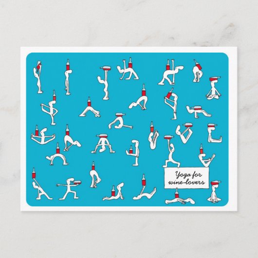 Yoga for Winelovers Postcard Briefkaart (Voorkant)