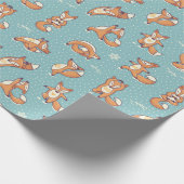 Yoga Foxes Cadeaupapier (Hoek)