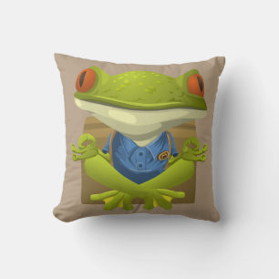 Yoga Frog Pillow Kussen